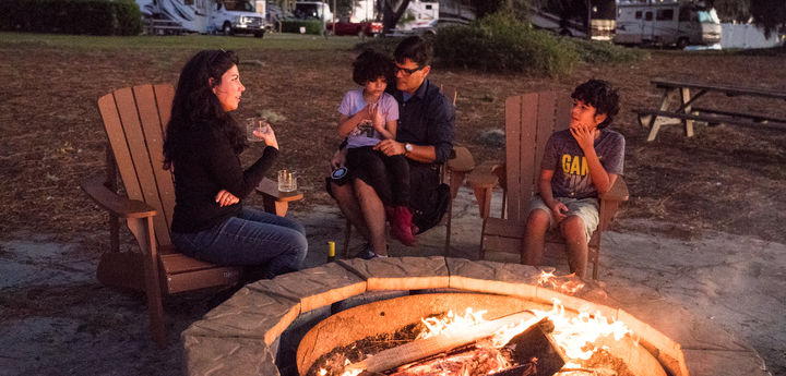 family at a campground