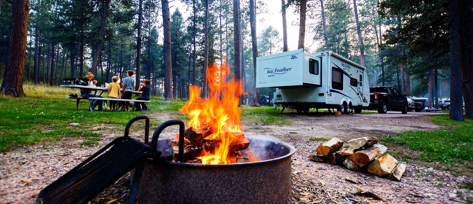large Campsite at campground