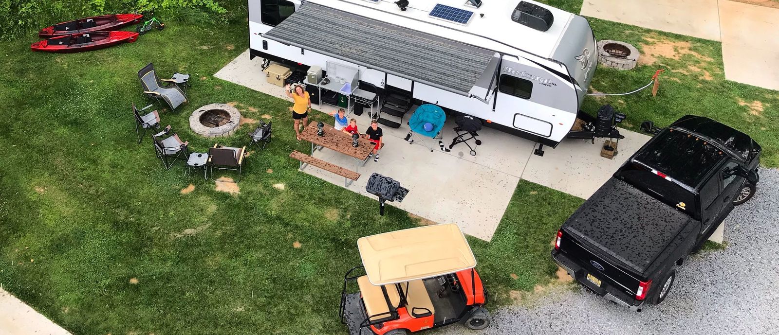 Travel Trailer at Campsite