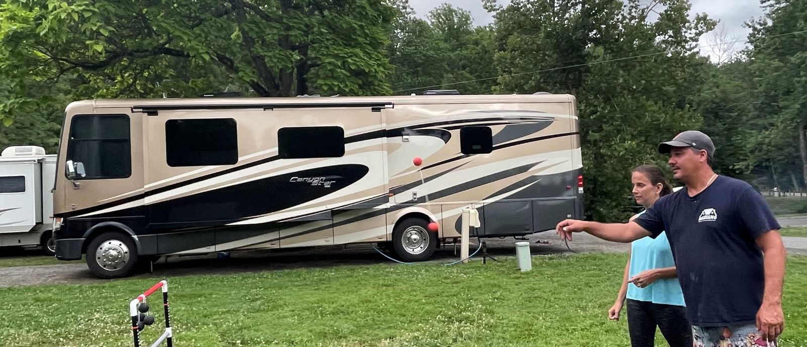 Marianos in front of RV