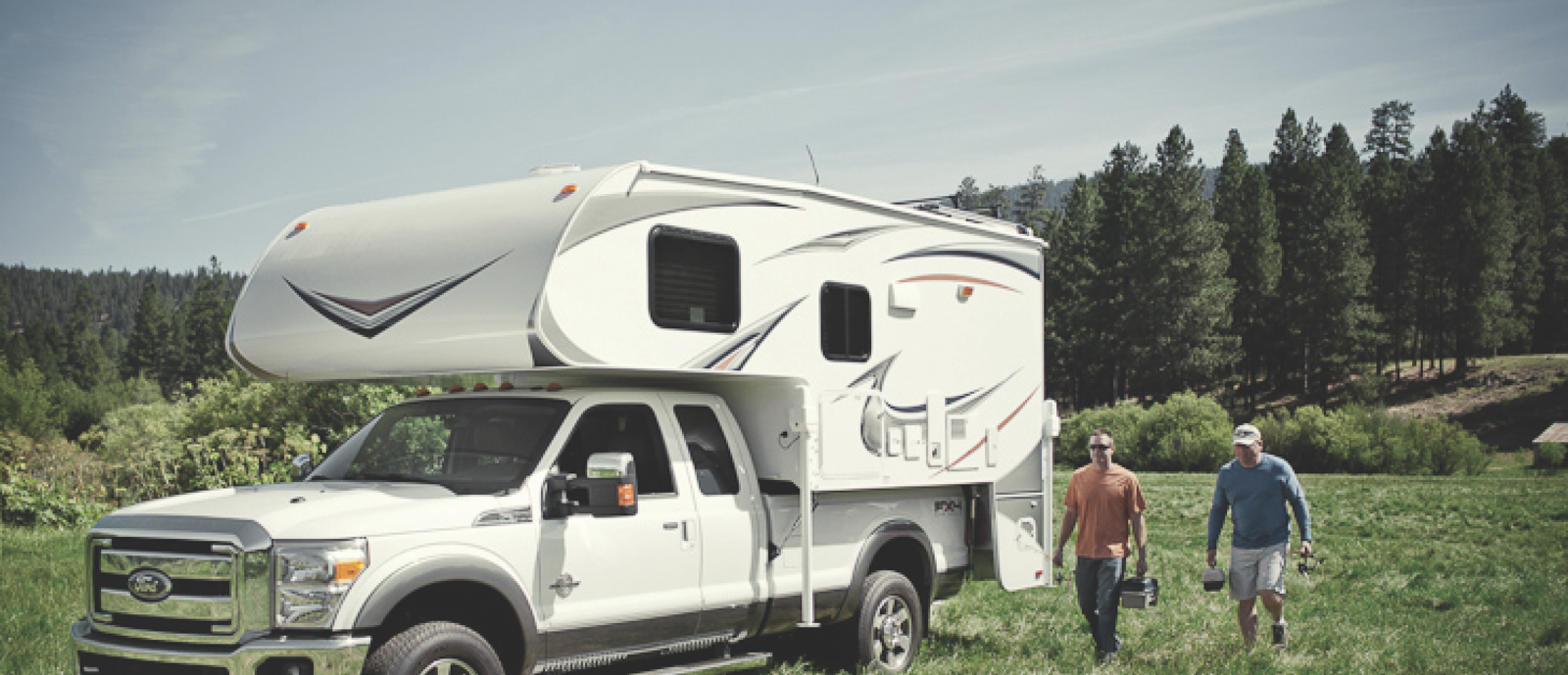 Fishermen with Truck Camper