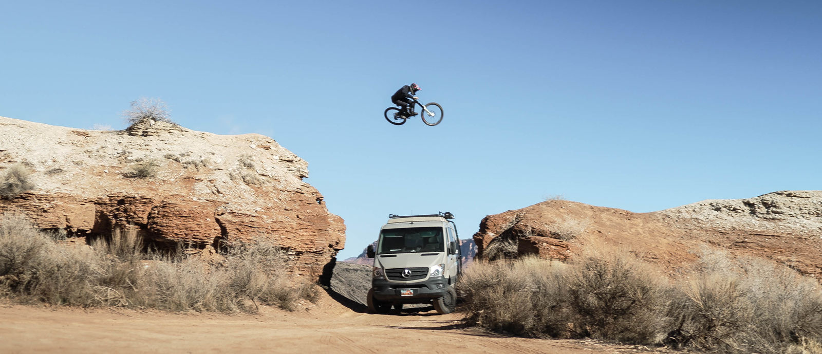 ROAM Episode 3 bike jumping over gap