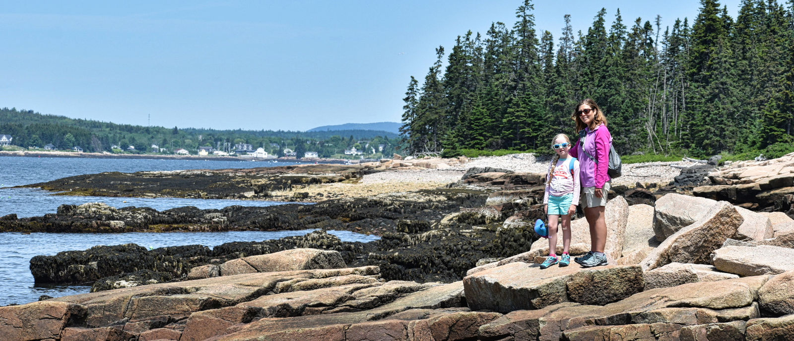 People standing at Acadia National Park