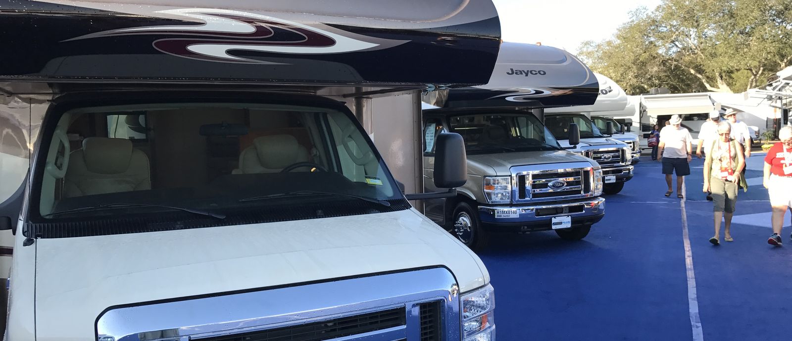 Jayco Class C at an RV show
