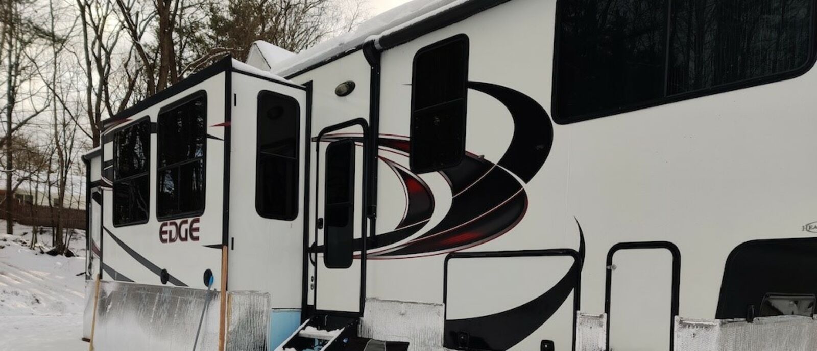 RV in the snow