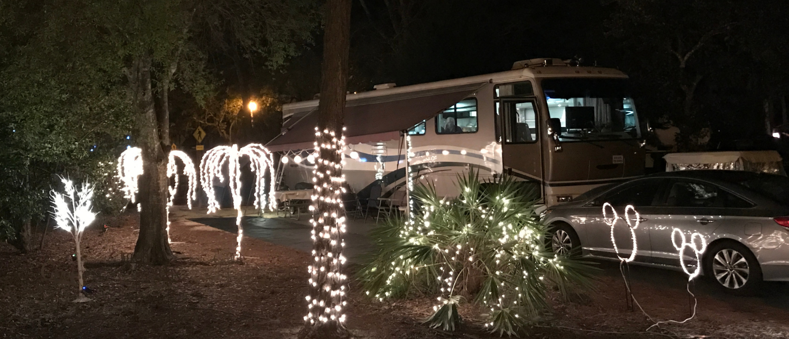 Lights at RV campground site_h