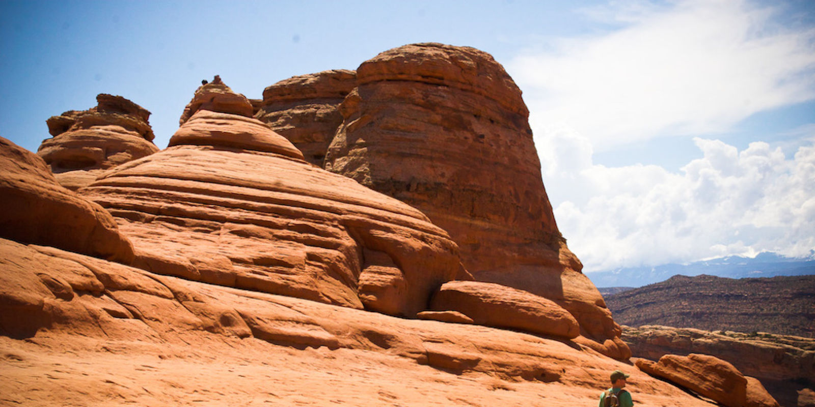 people walking in a desert
