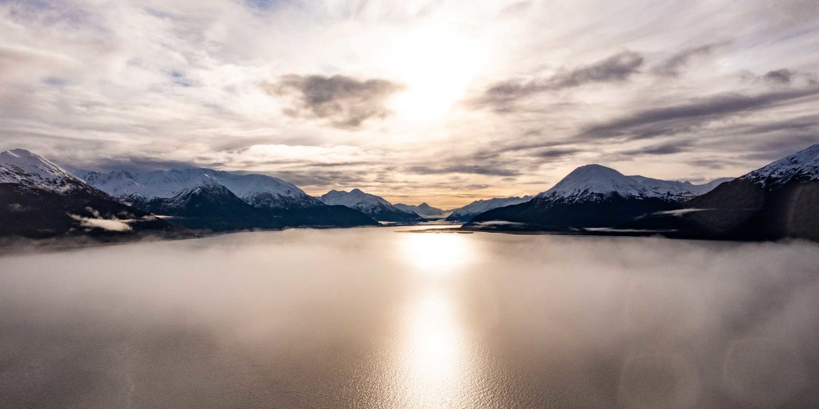 Alaska mountains and water