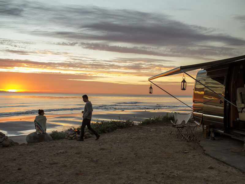 Peaceful Sunset at RV Campsite