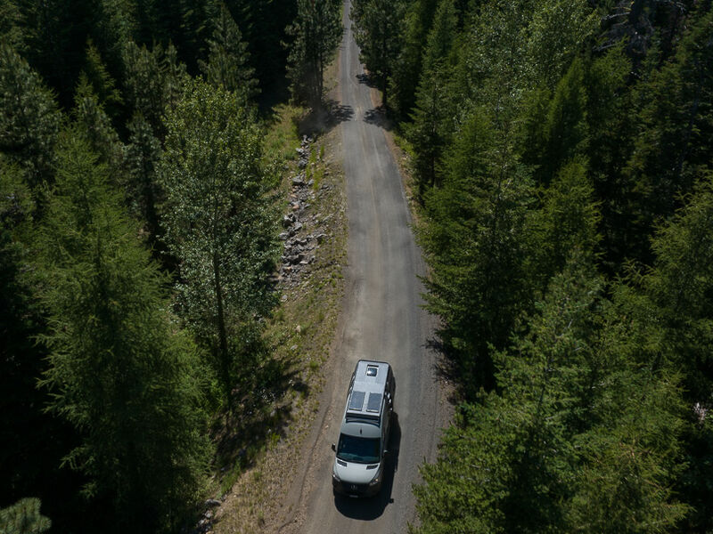 Aerial view of RV