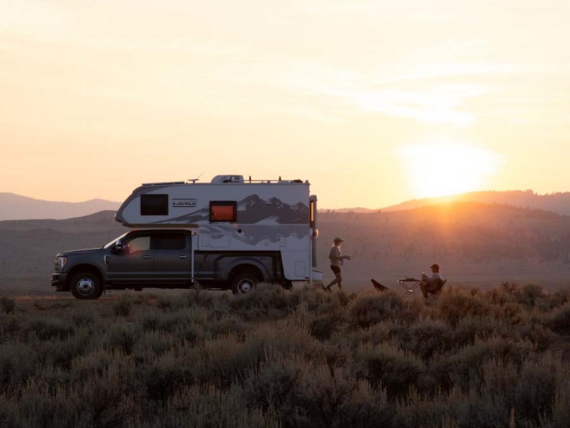 RVing at sunset