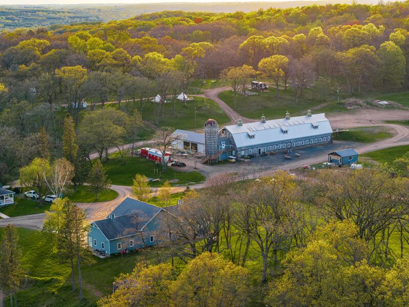 Aerial barn photo