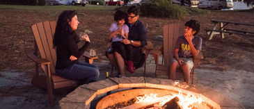 family at a campground