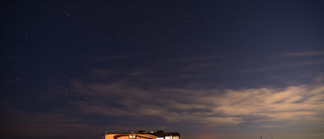 RV outside at night