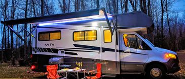 Photo of RV in the evening
