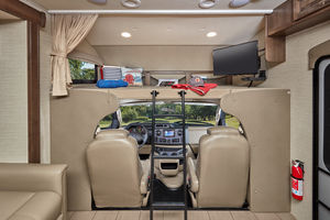 Class C Motorhome Cockpit and Bunk